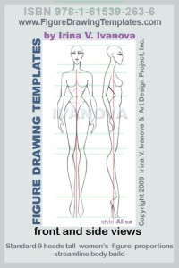 Fashion Figure drawing templates front and side  views